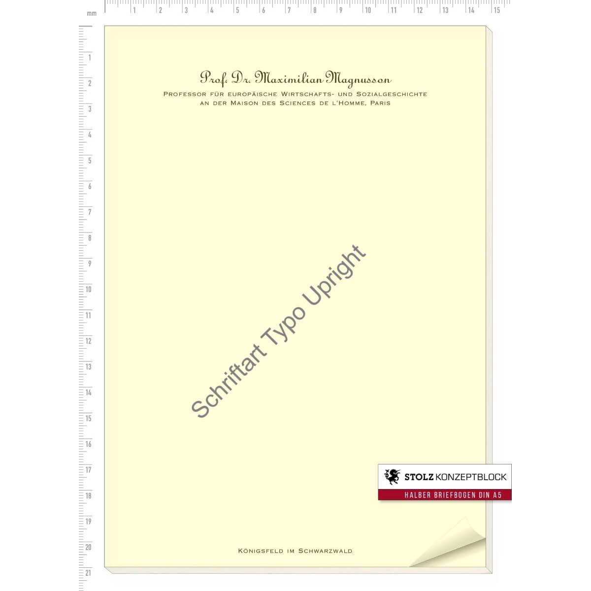 STOLZ Konzeptblock A5 blanko (Typo Upright)